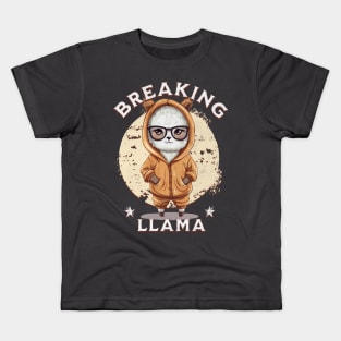 Breaking Llama - Cute funny llama Kids T-Shirt